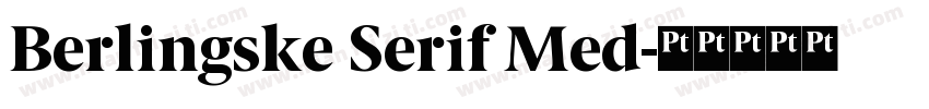 Berlingske Serif Med字体转换